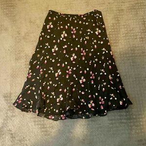 100% silk midi skirt